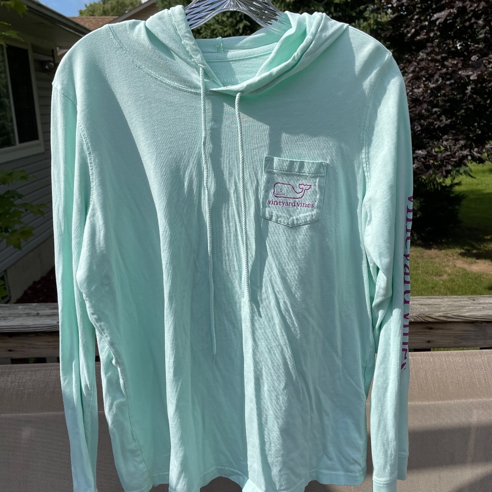 Mint Green Vineyard Vines Hooded Sweatshirt